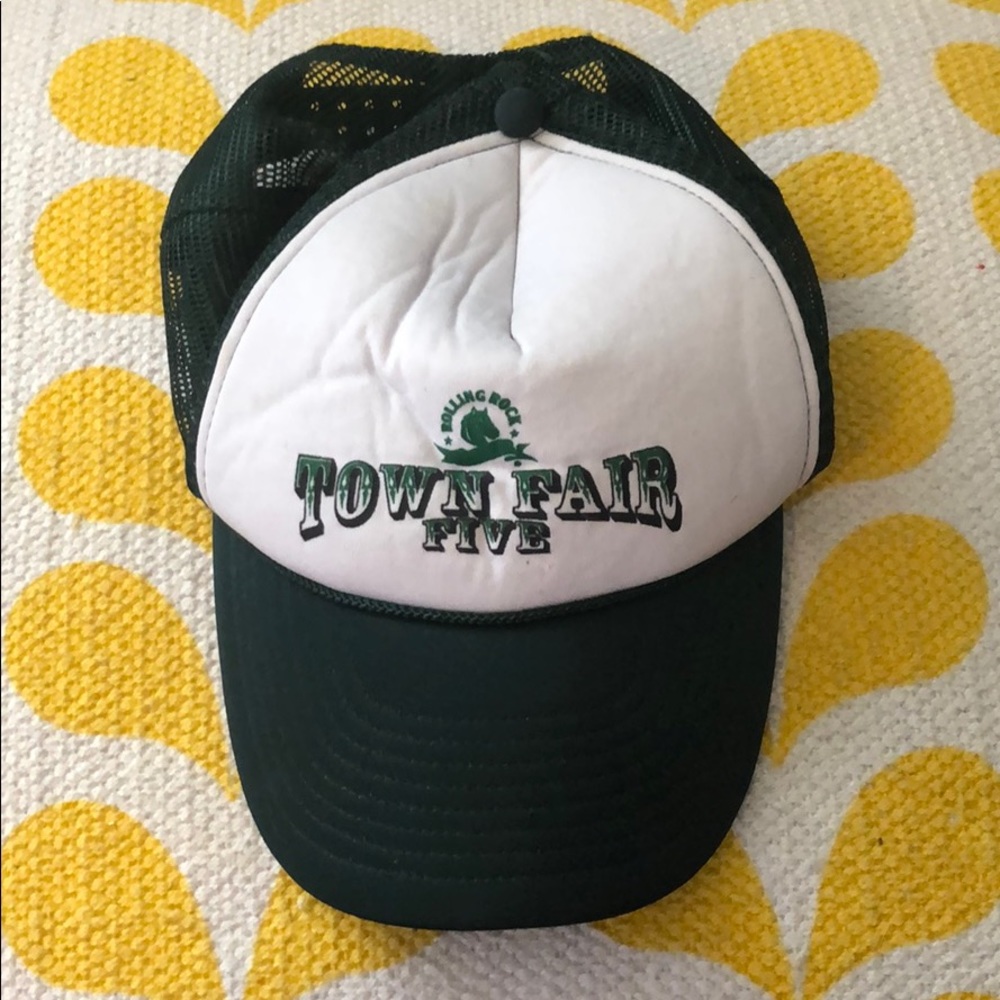 Vintage rolling rock town fair 5 trucker hat